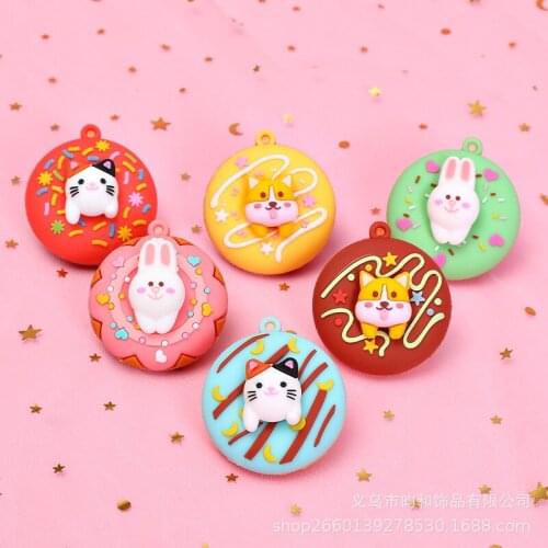 Donuts Macaroon Cute Keji Keychain Pendant Silicon Bag Charm For Men And Women Car Keychain Keyring Jewelry Decoration Gift
