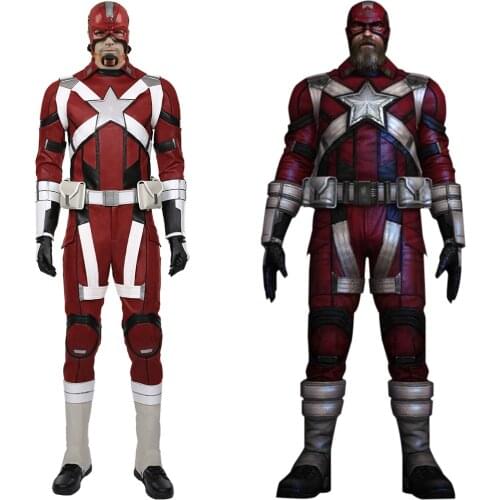 Fast Delivery Widow Red Guardian Alexei Shostakov Cosplay Costume Halloween Red Adult Men Suit Superhero Alexei Shostakov Outfit