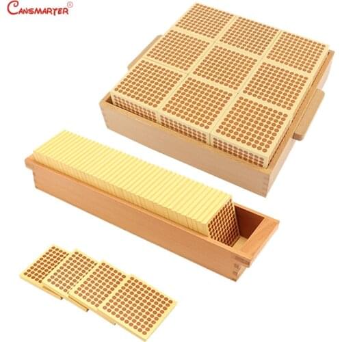 Montessori Wooden Beech Cubes Squares With Box Sets Math Games Toys Teaching Aids Brain Teasers Montssori Materials MA160-3
