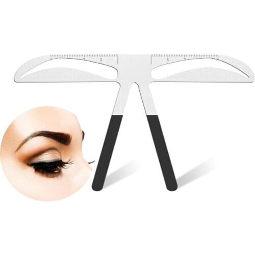 DIY Eyebrow Ruler Makeup Shaping Position Measure Tools Eyebrow Stencils Maquiagem Ruler Beauty Balance Tattoo Stencil Template