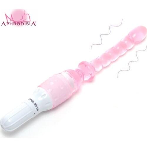 Jelly Vibrator Stick Long Anal Butt Plug Beads Silicone G-spot Massager Adults Sex Shop Sex Toys For Couples Masturbation Dildo