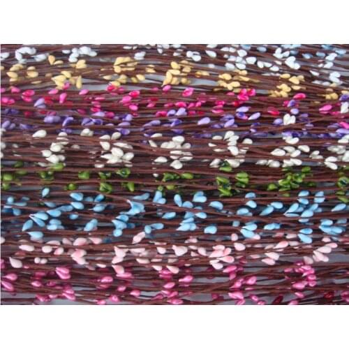 Small Quantity Accept!! ) 450 Stems X PRETTY PIP BERRY STEM FOR DIY WREATH ,FLORAL FILLERS, CRAFTS DECORATION, MIX 18 COLORS