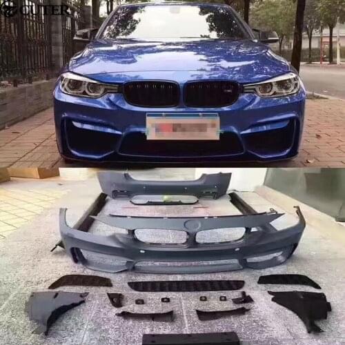 F30 F35 M3 M4 Car body kit PP Unpainted front rear bumper side skirts for BMW F30 F35 M3 M4 13-15
