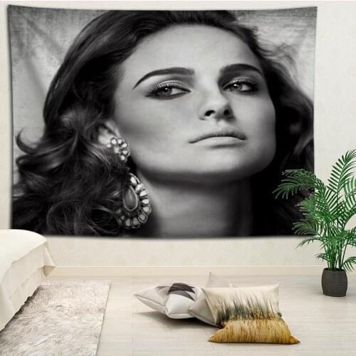 Natalie Portman Tapestries Hanging cloth background wall covering bedroom renovation bed decoration tapestry custom logo