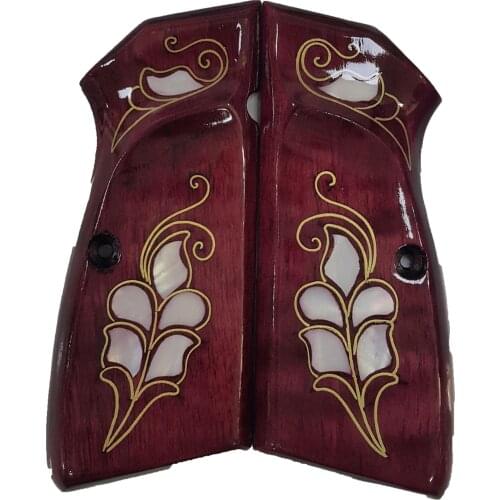 Browning Pearl Inlaid Grips Red Model 2