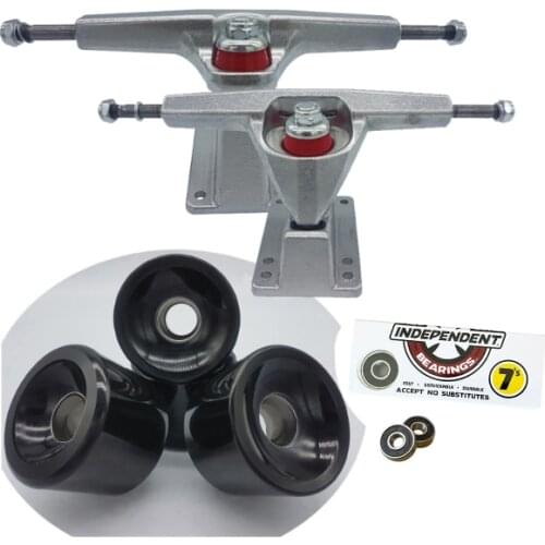 Good quality dish 6.25inch surf skate longboard trucks plus 70mm high rebound longboard wheels plus ABEC-11 skateboard bearings