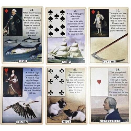 For Blue Bird Lenormand Oracle Tarot Card Party Game Card