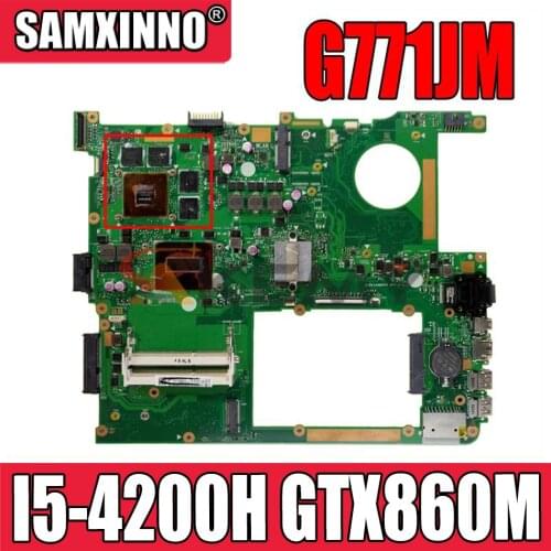 G771JM Motherboard for Asus G771J G771JW G771JY W/ I5-4200H GTX860M Mainboard fully tested EDP