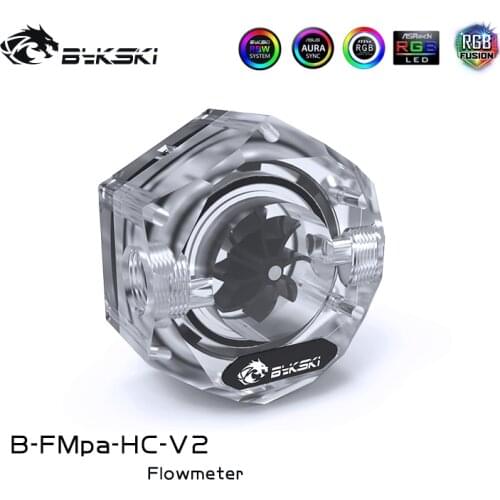 Bykski PC water cooling Matte Acrylic Water Flow 2x G1/4'' Port Water Cooling Flow Computer Cooling Kit B-FMpa-HC-V2