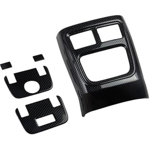 For Dodge Charger 2015-2021 Car Rear Air Conditioner Outlet Vent Trim Cover Decor Frame Accessories, Carbon Fiber Color