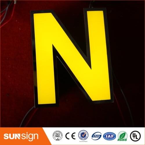 Outdoor advertising frontlit letter sign metal door sign boards