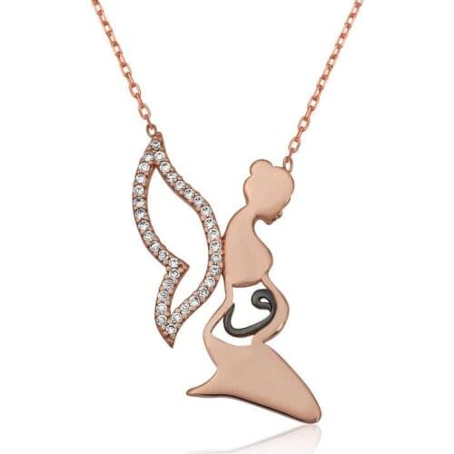 Real Silver 925 Jewelry Silver Mother Vav Necklace