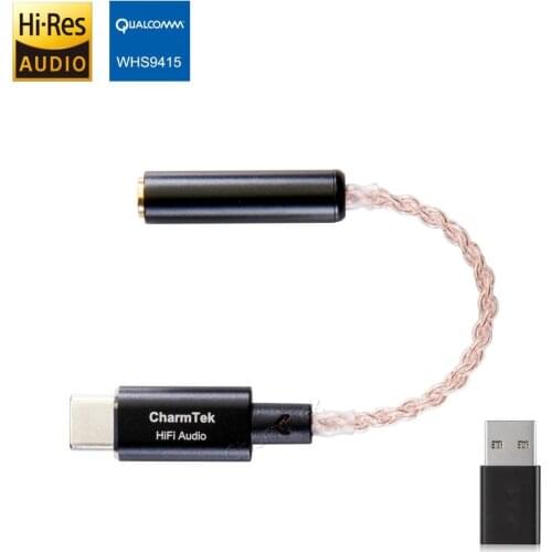 CharmTek USB C Hi-Fi Audio Portable Headphone Amplifier,Qualcomm 32-bit DAC Headphone AMP for Pixel 4 Note 10 iPad Pro Onplus 7