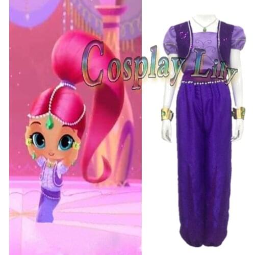 Shimmer shine cosplay costume fancy dress custom made purple dress