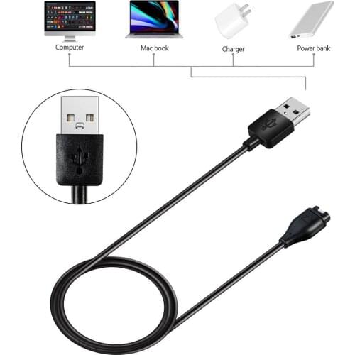 1m USB Fast Charging Data Cable Power Cable Charger Cable For Garmin Venu 2 / Venu 2s / For Forerunner 745/945/245 / Fenix 5s