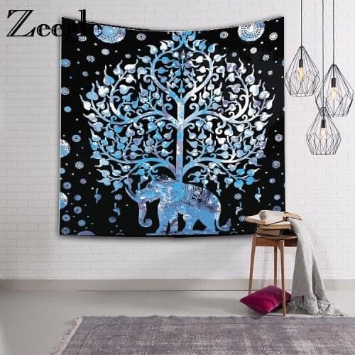 Zeegle Bohemian India Wall Tapestry Polyester Carpet Decorative Bedroom Living Room Blanket Curtains Beach Towel Picnic Mats