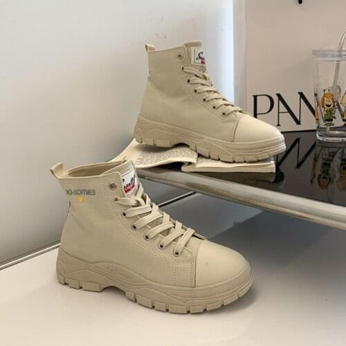 Women Martin Boots Genuine Leather 2021 New Autumn Fashion Women Short Boots British Style Thick-soled Womens Motorcycle Boots