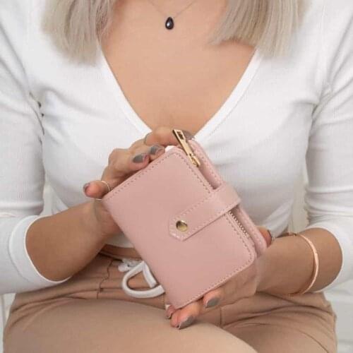 Lederax Womens PU Wallet Coin Purse Short Card Bag Small Fashion 2021