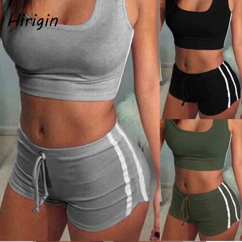 Women Sport Tank Crop Tops Fashion pants Athletic Vest Gym Fitness Sports Bras pants Running Female Girls Sprots Short Tees 2020