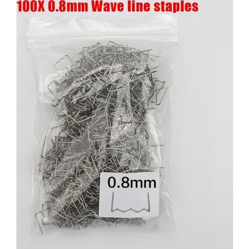 100PCS Staples Bumper Metal Wave Staples Bumper 0.6/0.8mm Stainless Steel Bodywork Repairs Pre Cut Hot Plastic Stapler