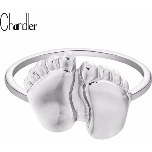 2017 Wholesale 10pcs Gold Plate Two Feet Rings Baby Foot For Women Maxi Jewelry Midi Pinkie Luxury Femme Homme Bijoux