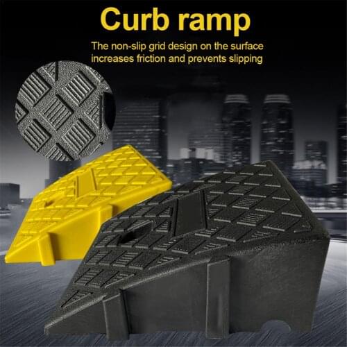 25X27X7cm Portable Lightweight Curb Ramp Thick Plastic Threshold Ramp Set For Driveway Loading DOCK Sidewalk Car Truck Scooter