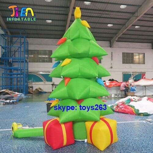 3 pieces 3m high inflatable christmas tree inflatable tree for christmas for shopping mall school hotel restaurant decorate