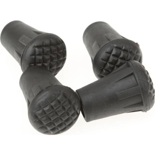 4pcs Rubber Tips for Trekking Poles - Replacement Pole Tip Protector fit Most