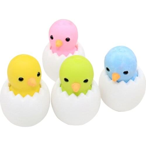 4pcs/lot Cute Gifts for Party Animal Cartoon Crab Rubber Eraser DIY Kawaii Eggshell chick Pencil Eraser for Kid Promotion Gift