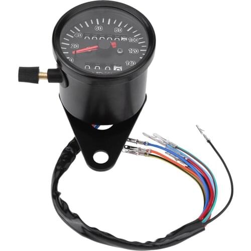 60mm Universal Black Motorcycle Odometer Speedometer Gauge With Indicator Motorcycle Speedometer