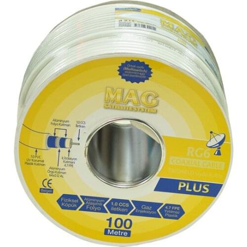 RG6/U4 MAG PLUS TRISHIELD ANTENNA CABLE 64 WIRE (100 METERS)