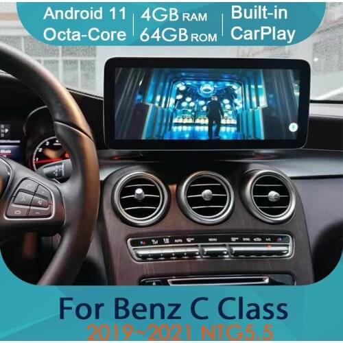 Android 11 GPS Car Multimedia Player For Mercedes Benz C Class 2019~2021 NTG 5.5 Radio Stereo Qualcomm 8 core WIFI Navigation