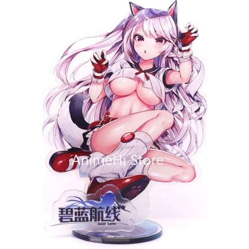 Azur Lane Game Action Figure Cosplay Toys HMS Hood Bismark Prinz Eugen IJN Takao Atago Acrylic Figures Stand Model Dolls 15cm
