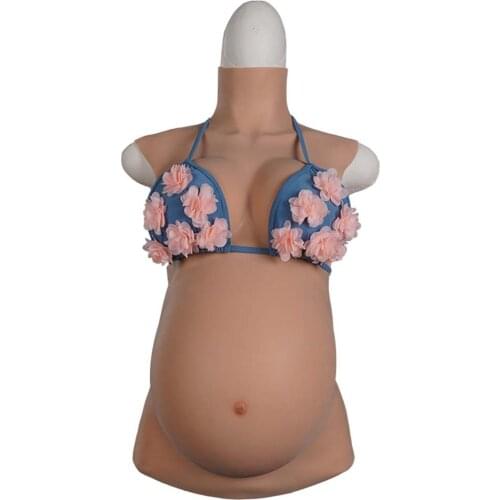 Belly Have Stretch Marks Big and Soft Cosplay 4-9 Months Realistic Silicone Fake Pregnant Crossdresser Twins Pregnant Belly