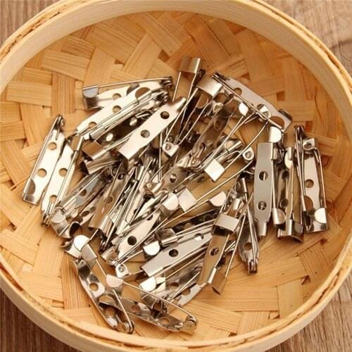 50 PCs Silvery White Brooch Pins 25mm Brooch Safety Lock Pin Fashion Simple DIY Brooch Jewelry Accessory Parts Hot брошь