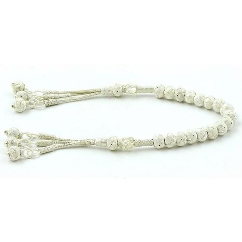 1000 Sterling Silver Handmade Rosary with Kazaz Tassel and Zaza Design