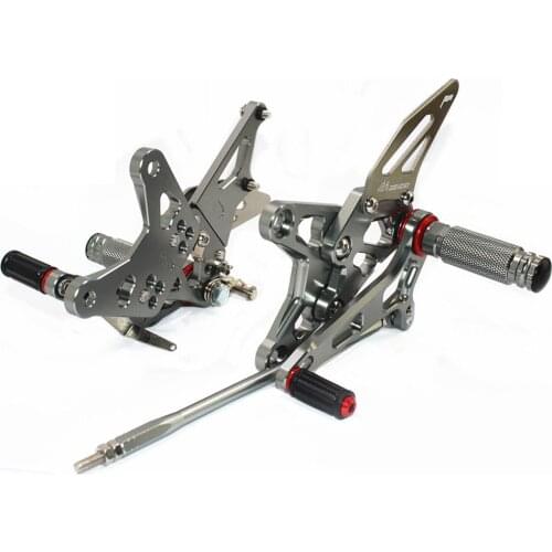 For Kawasaki ZX6R 2009 2010 2011 2012 2013 2014 CNC Adjustable Footrests Foot Pegs Rider Rearset Footrest Foot Rest