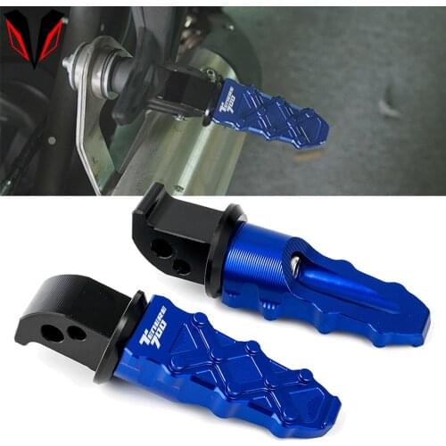 For Yamaha Tenere 700 Tenere700 2019 2020 2021 Motorcycle Accessories CNC Aluminum Rear Foot Pegs Rests Passenger Footrests