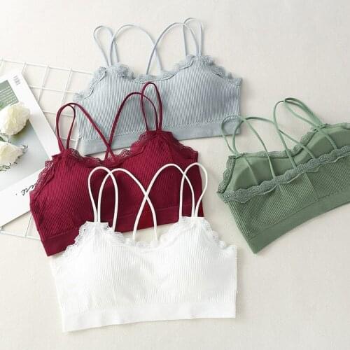 Breathable Women Bra for Running Fitness Crop Top Padded Underwear Cotton Seamless Bras Beauty Shockproof Solid Tops Girls Vest