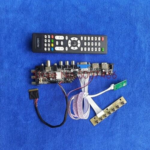 Fit LP133WH2-TLE1/TLB1/TLB2/TLB3 upgrade 1366*768 3663 TV digital screen 40 pin LVDS AV VGA USB DVB LCD drive board DIY Kit