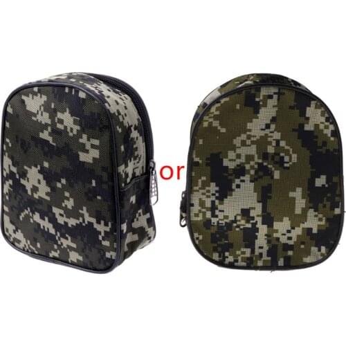 Camouflage Fishing Reel Mini Bag Pocket Fishing Tackle Pouch Case Outdoor Sports U2JB