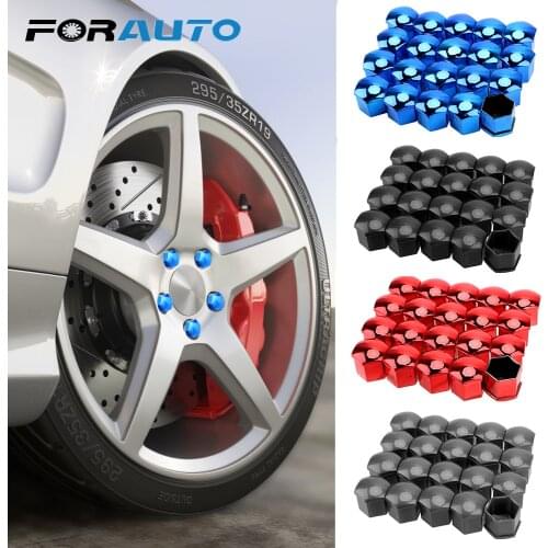 17mm 20 Pieces Car Wheel Nut Caps Protection Covers Caps Anti-Rust Auto Hub Screw Cover Car Tyre Nut Bolt Exterior Decoration