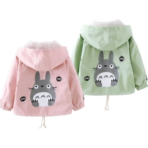 New Spring Autumn Hoodies Jacket For Toddler Girl Clothes Cute Cartoon Totoro Baby Boys Coat Kids Windbreaker Children Outerwear