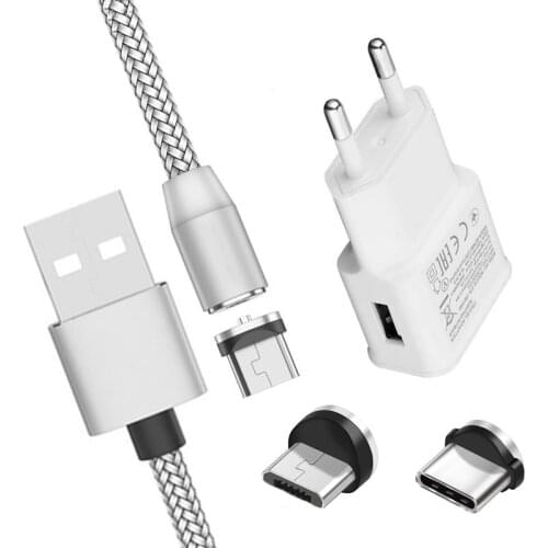 Magnetic Charge Cable For Samsung Galaxy S8 A51 A50 A52 A72 5G A12 A02S A10 Phone charging Adapter usb Charger Type C Micro Cord