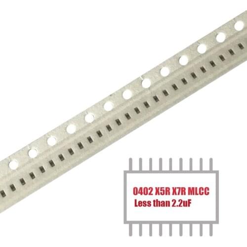 MyGroup Asia 100PCS less than 2.2uF X5R X7R 0402 SMD capacitor MLCC Chip Multilayer Ceramic Capacitor in Stock