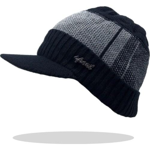Men Skullies Beanies Knitted Hat Winter Hats For Women Plain Warm Male Gorros Bonnet Caps Thicken Solid Beanies