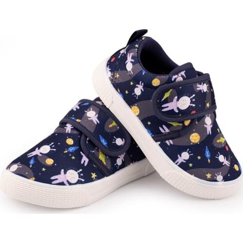 Muyguay Toddler little kids Cartoon print canvas shoes