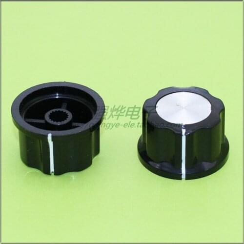 10 pieces A03 plastic knob 26*15.5MM potentiometer knob flower shaft inner hole 6MM volume adjustment knob cap