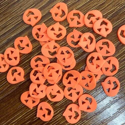 50g Halloween Pumpkin Polymer Slice Hot Clay Sprinkles for Crafts Making DIY Slime Filling Material Nail Art Phone Decoration