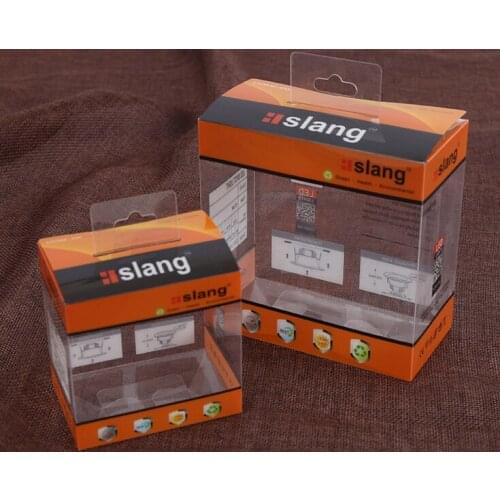 Transparent box packing for led light Clear soft crease custom printed folding plastic PET retail packaging box ---PX20142